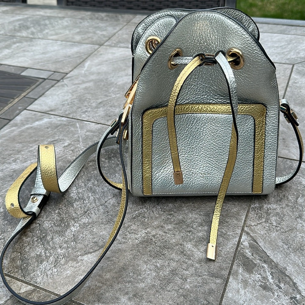 Cute , small metallic bucket purse -made in Italy